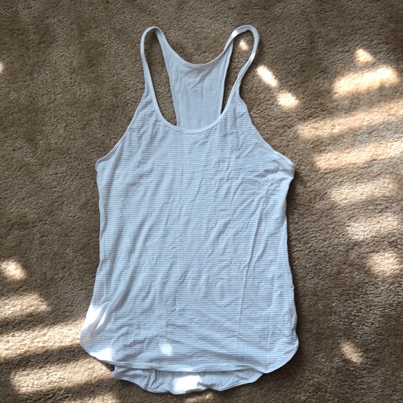 lululemon athletica Tops - Lululemon grey and white striped tank